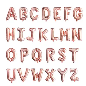 16/32/40 Inch Rose Gold Silver A-Z Letters Foil Balloons Wedding Happy Birthday Party Decoration Air Globos DIY Helium Alphabet Balloon
