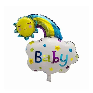 Angel Baby Shower Foil Balloons Boys Girls Birthday Party Newborn Kids Party Decoration Air Globos Blue Pink Mix Baloes Supplies