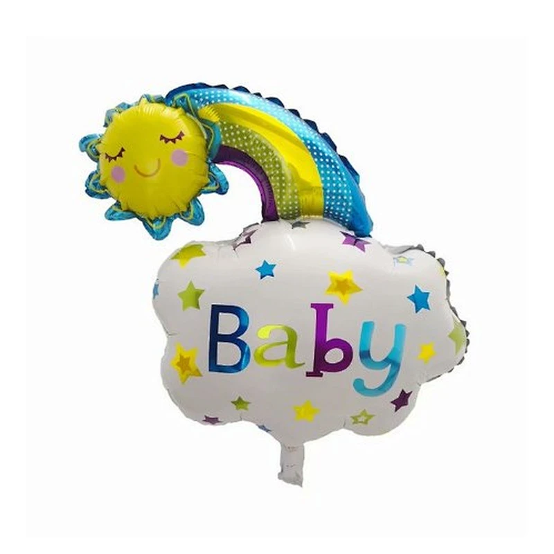Angel Baby Shower Foil Balloons Boys Girls Birthday Party Newborn Kids Party Decoration Air Globos Blue Pink Mix Baloes Supplies