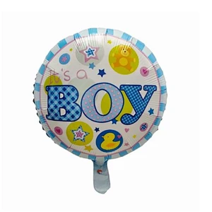 18inch Baby Shower Round Foil Balloons Princess Boy or Girl Birthday Party Decor golobs Supplies baby 1st Helium balloon