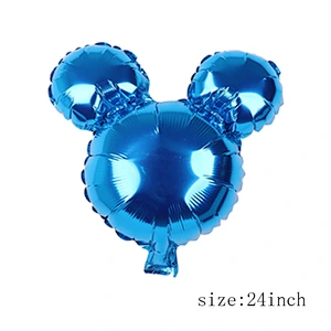 24 Inch Mickey Mouse Cartoon Head Foil Balloon Inflatable Balloons For Cartoon Theme Birthday Party Decoration Toys Gifts