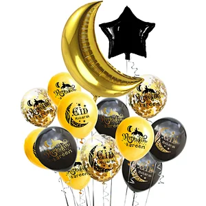 2021 Muslim Festival Decoration Ramadan supplies accessories laetx balloon bouquet helium Eid Mubarak Balloons set