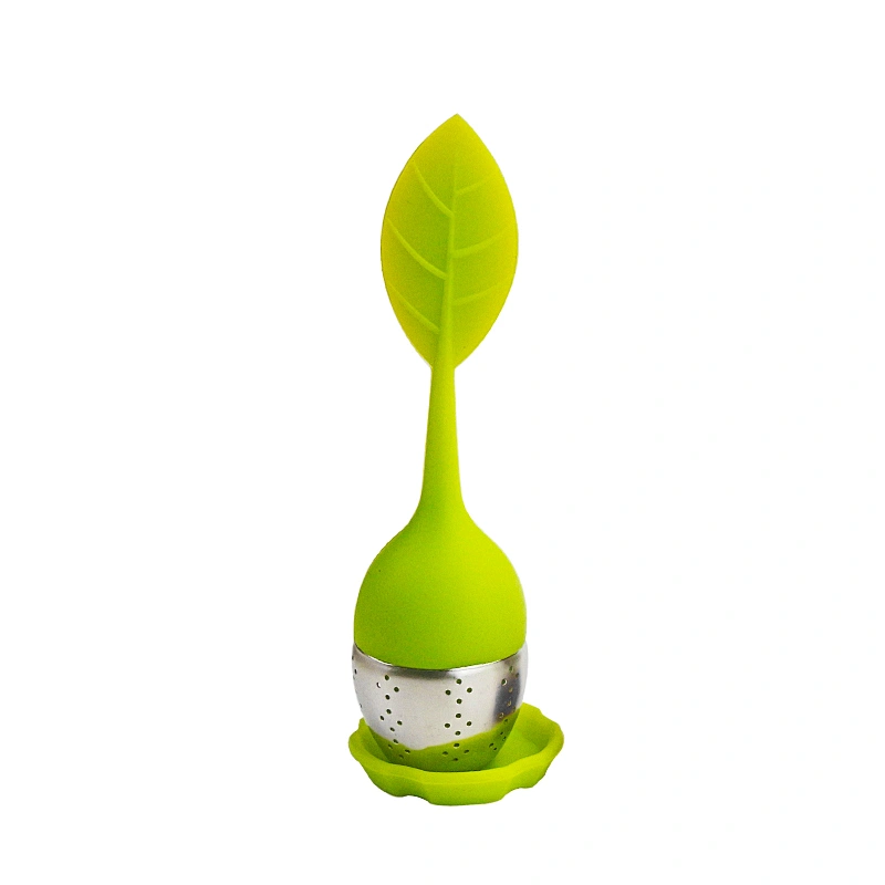 Food grade leaf shape silicone tea infuser