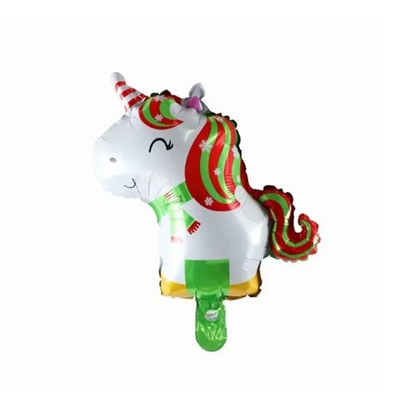 Hot sale mini Christmas decoration cartoon foil balloon Santa Claus Christmas tree socks children toy balloons
