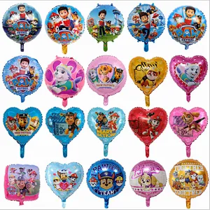 Paw petrol cartoon print kids toy foil balloon high quality round shape chinese balloonHot sale products
