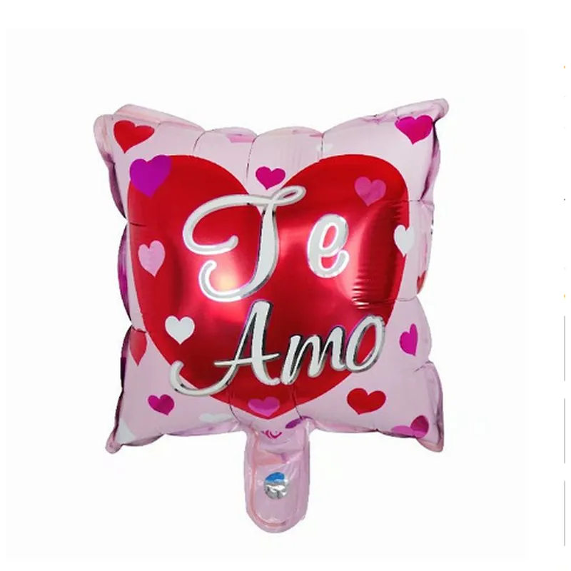 10inch Spanish Balloon I Love You Heart TE AMO Foil Balloons Wedding Birthday Party TEAMO Valentine's Day Globos Supplies