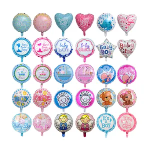 Hot sale 18 inch Baby Boy It's a Girl Foil balloons Round shape helium globos for baby shower birthday party decoration
