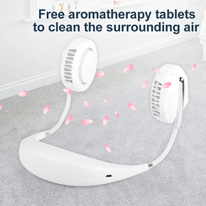 2021 Hanging Neck Fan Massage Portable Outdoor Sports Wearable Fan Lazy Mini Air Cooling Fans Usb Rechargeable