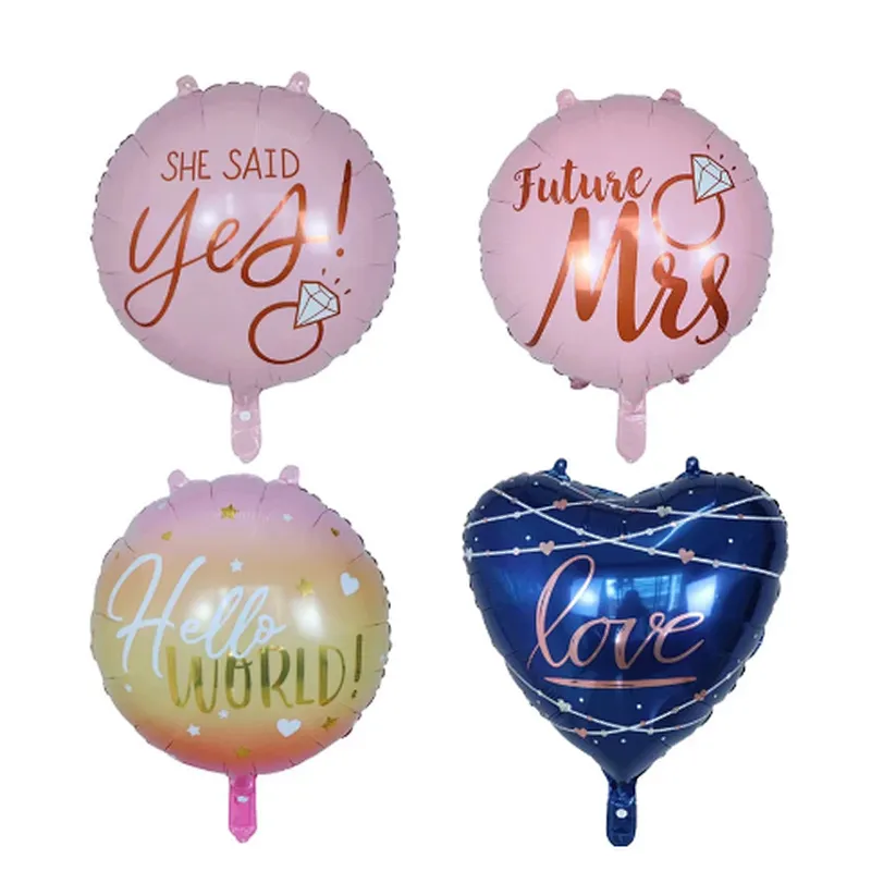 Hot selling 22 inch Heart Round Shaped Valentines' Day Wedding Birthday Party Decoration Foil Balloons Wholesales Balloon