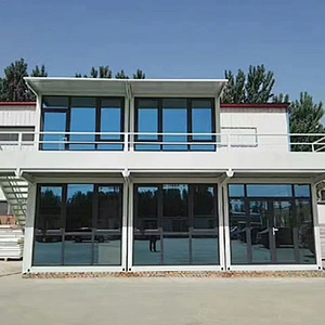 GZXINCHENG Instalación rápida Taller de oficina temporal Embalaje plano Casa prefabricada de contenedores con SGE, CE y ROHS