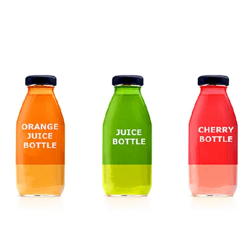Botella de vidrio de bebida de jugo de 200 ml de producto caliente competitivo