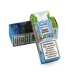 auto tuck bottom paper package box for 30ml bottle with spot UV logo