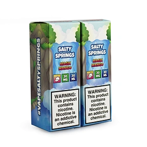 auto tuck bottom paper package box for 30ml bottle with spot UV logo