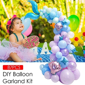 Amazon 87pcs balloon kit arch set mermaid high quality latex balloon combo set wedding party birthday balloon