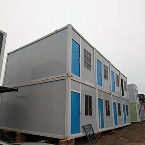 CE & ROHS Conjunto completo de lujo Mobile Modular Sandwich Panel Camp Living Box Casas de contenedores prefabricadas individuales