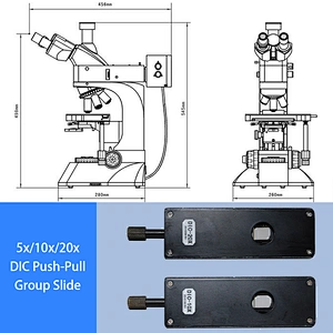 Dikey Metalurjik Mikroskop, İlet ve Yansıt, BF/DF, DIC, Polarize