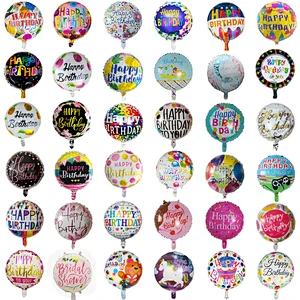 Hot Selling 18 Inch Happy Birthday Foil Balloons Helium Balloons For Kids Party Decorations