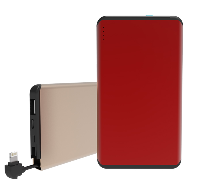 Slim Power Bank With Built In Cable High Capacity Cute Power Bank 4000mah Emergency Power Bank S-35