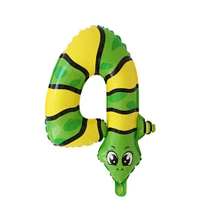 16inch cartoon animal number aluminum foil balloon birthday decoration balloon 0-9 number foil balloon