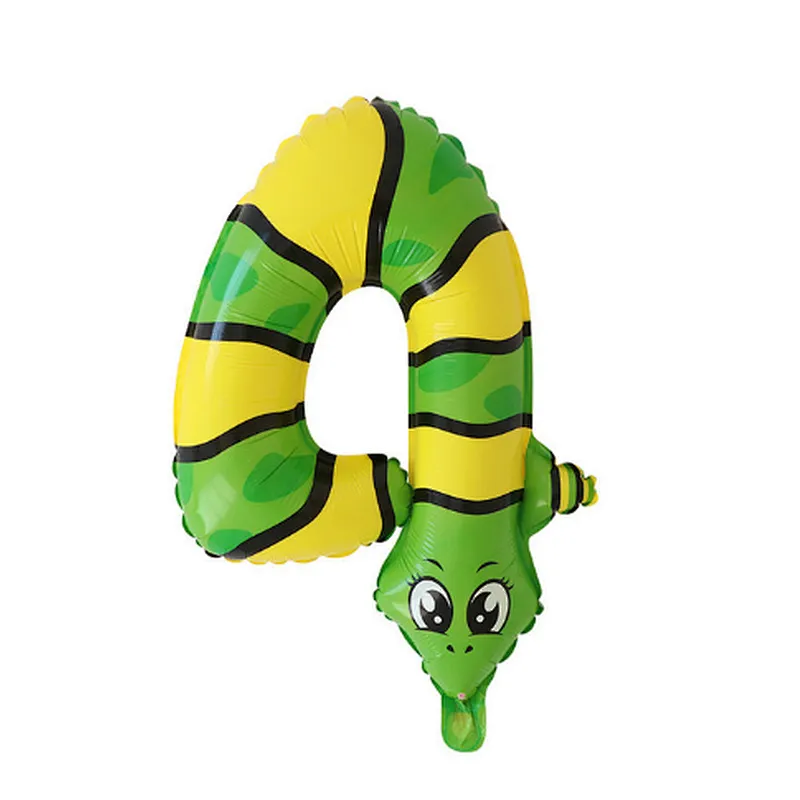16inch cartoon animal number aluminum foil balloon birthday decoration balloon 0-9 number foil balloon