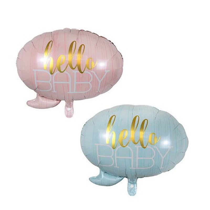 Hello Baby Dialog Balloon for Baby Shower Kids Birthday Party Decoration Foil Balloon
