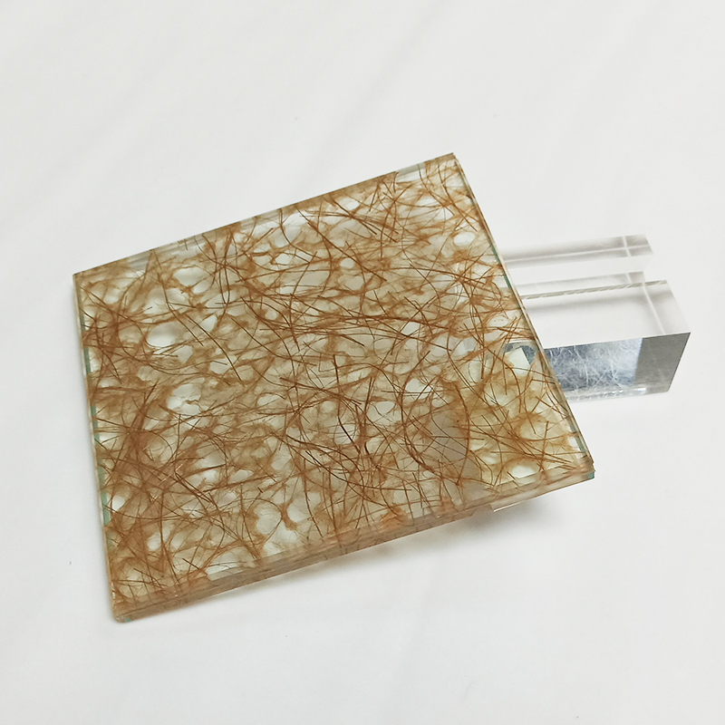 Custom cutting size decorative eva laminated safety glass sheet