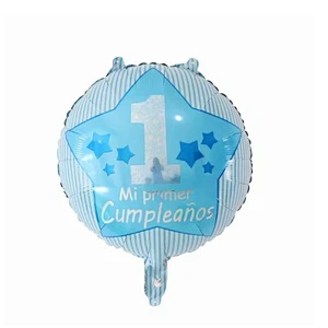 18inch Baby Shower Round Foil Balloons Princess Boy or Girl Birthday Party Decor golobs Supplies baby 1st Helium balloon
