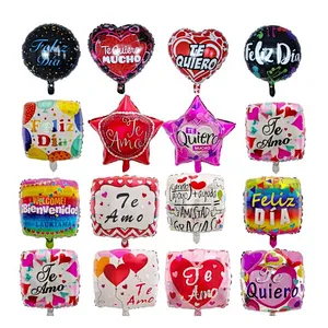 18inch Spanish TE AMO Foil Balloons Mother's Day Heart Helium Globos Wedding Decor Valentines Day Supplies Gift Baloes