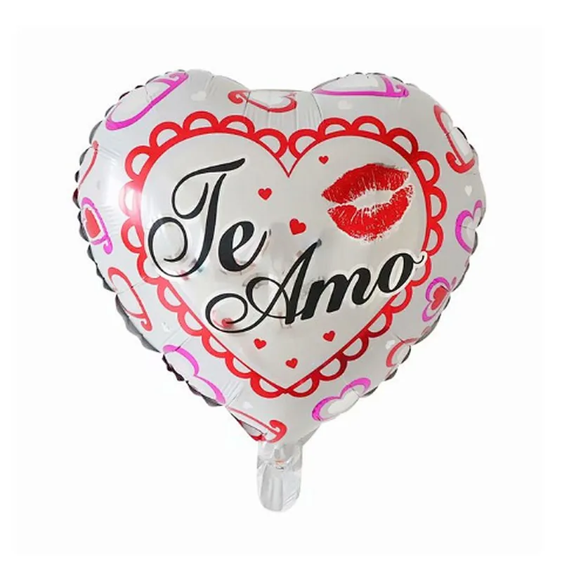 18inch Spanish TE AMO Foil Balloons Mother's Day Heart Helium Globos Wedding Decor Valentines Day Supplies Gift Baloes