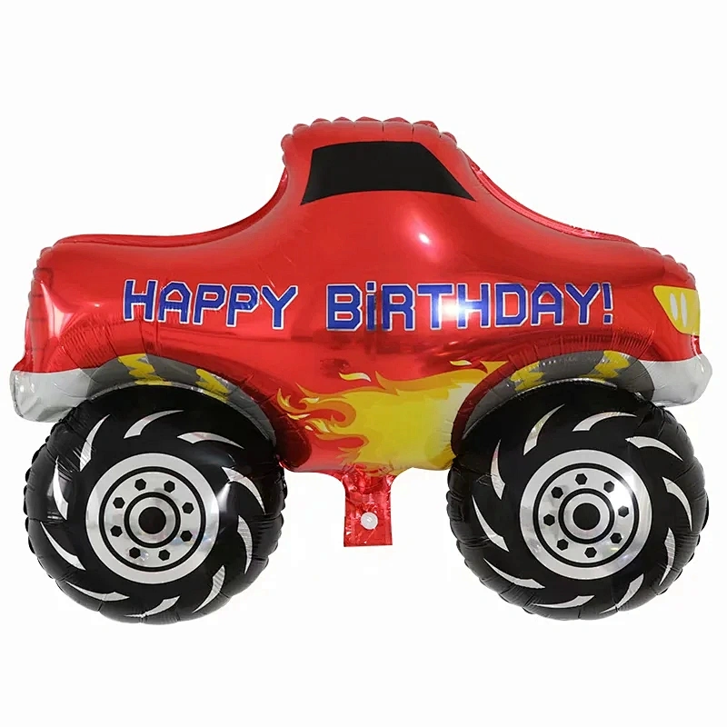 Large Flame Truck Blaze Super Shape Foil Balloon Vehicle balloons for kid's birthday party Decoration Globos