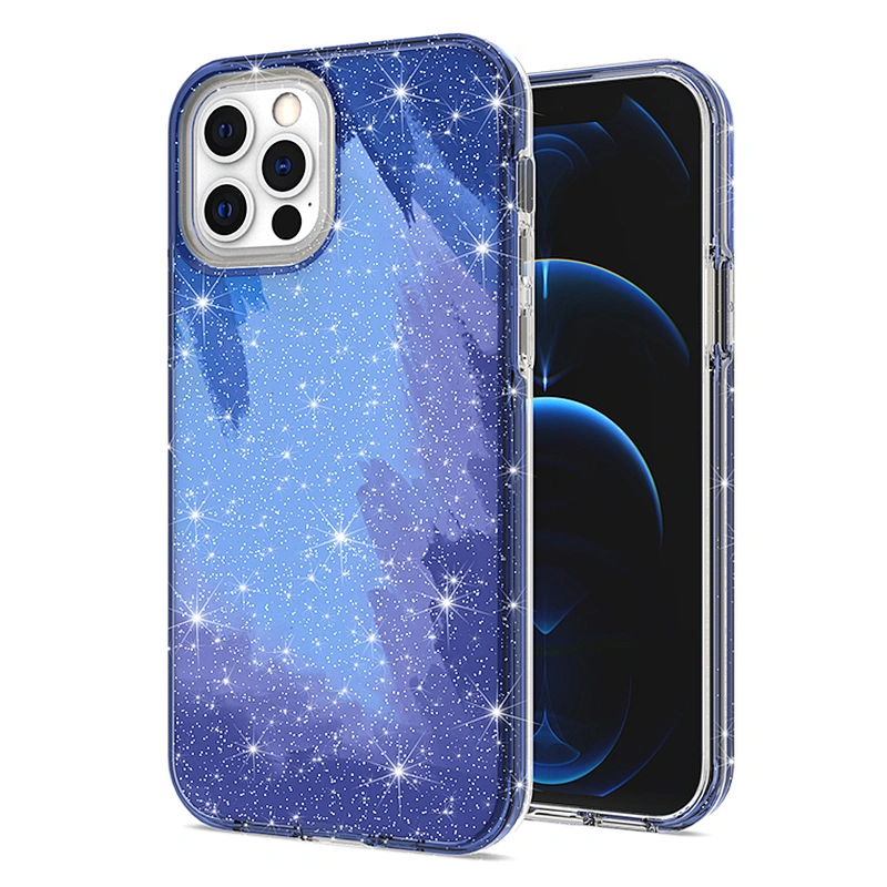 Luxury high relief custom printing glitter cell mobile phone cover case for IPhone 13 Pro Max 12S