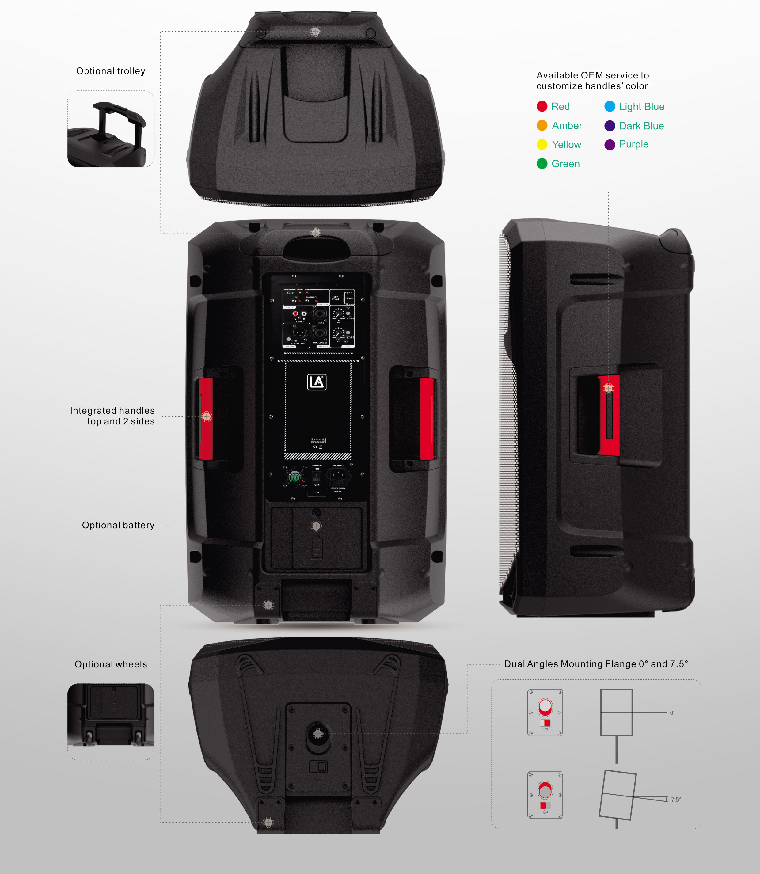 speaker, computer speakers, pc speakers, dj speakers, 15inch ABS Molded PA Speakers, PM Series, Full Range Speaker PM Series