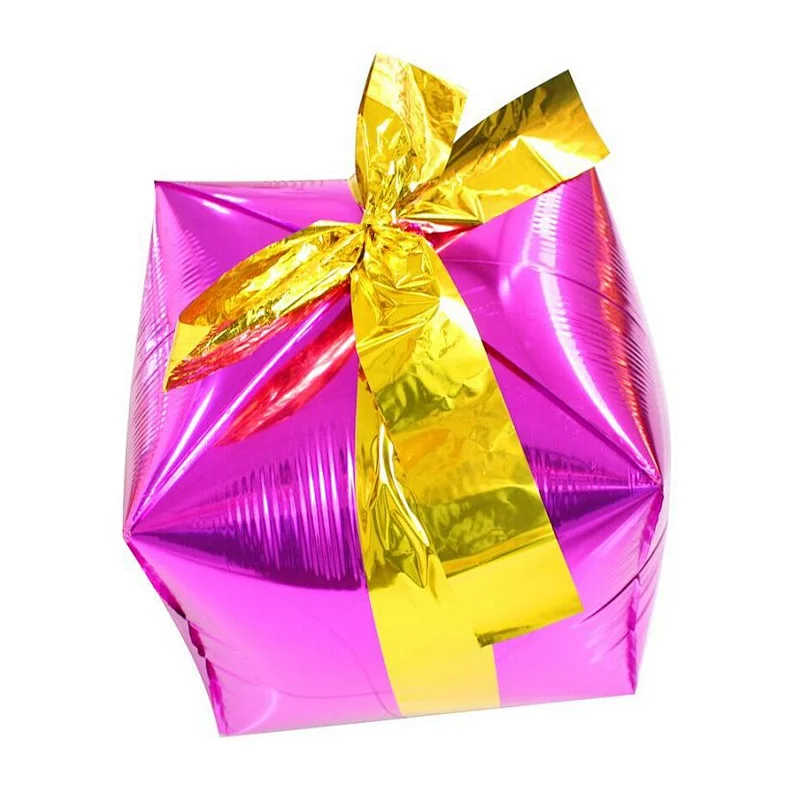 Hot selling box balloon Christmas gift box aluminum foil balloon birthday party decoration aluminum film balloon