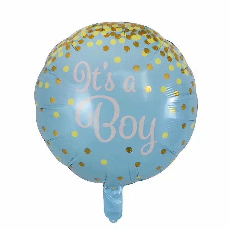 Hot sale 18 inch Baby Boy It's a Girl Foil balloons Round shape helium globos for baby shower birthday party decoration