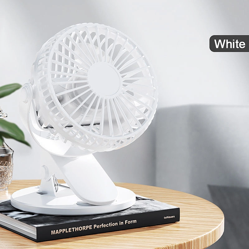 Small Desk Fan Strong Airflow Ultra Quiet Portable Fan Speed Adjustable Head 360°Rotatable Mini Personal Fan For Home Office Bedroom