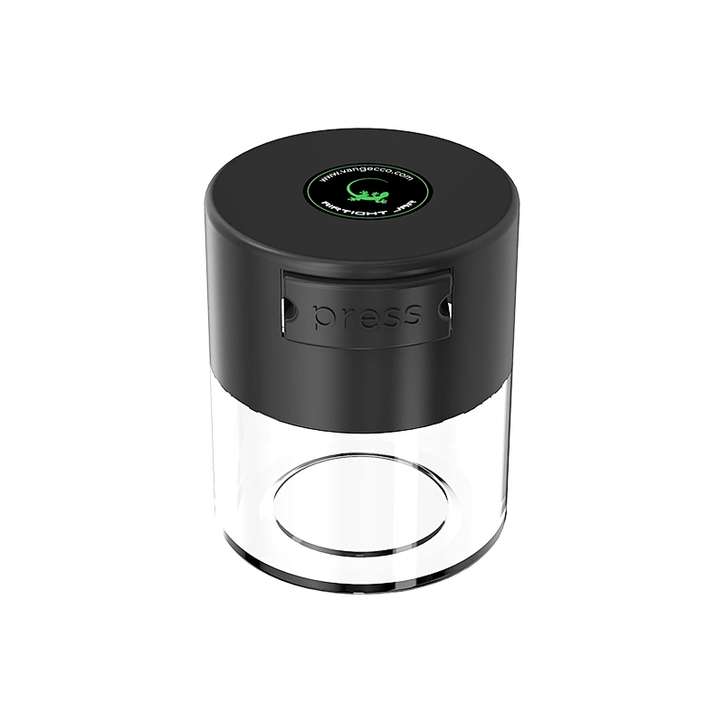 High quality 120ml Plastic Vacuum Jar Dry Food Herb Coffee Storage Container