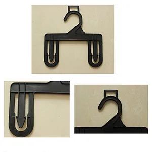 4021 kids Briefs hanger black short plastic hanger for wet clothes pants