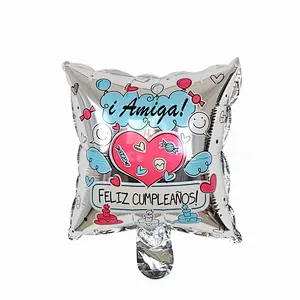 New hot selling balloons 10 inch Spanish foil balloon feliz cumpleanos wedding love balloons birthday party decoration