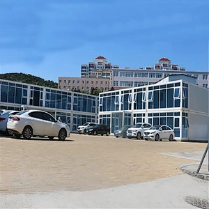 Casa modular del envase del marco de la estructura de acero ligera de 2 pisos