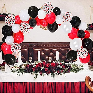 DIY Circus Balloon Arch Garland Kit 12 Inch Latex Confetti Balloons for Birthday Casino Quinceanera Graduation Party Decorations