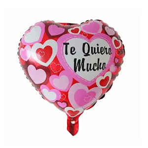 18inch Spanish TE AMO Foil Balloons Mother's Day Heart Helium Globos Wedding Decor Valentines Day Supplies Gift Baloes