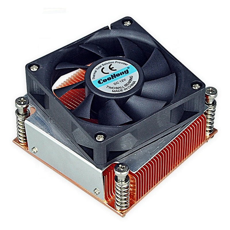 LGA775 pure copper skiving heatsink with fan sold directly at the Dongguan factory