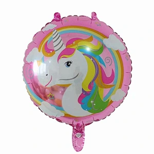 18inch Unicorn with Flowers Aluminum Foil Balloons Birthday Party Decoration Baby Shower Wedding Balloons Kids Toys Gifts
