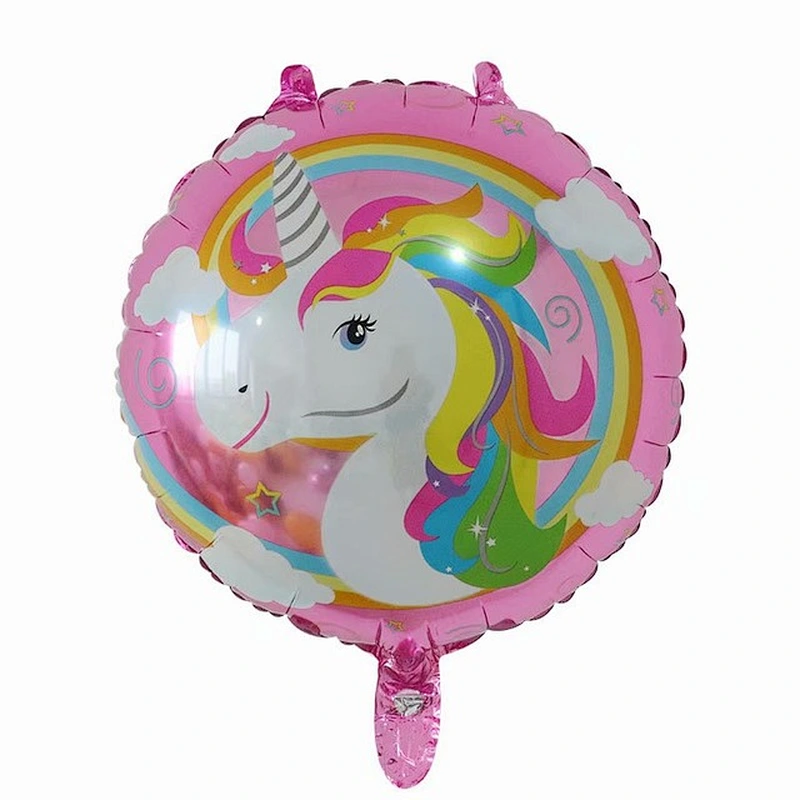 18inch Unicorn with Flowers Aluminum Foil Balloons Birthday Party Decoration Baby Shower Wedding Balloons Kids Toys Gifts