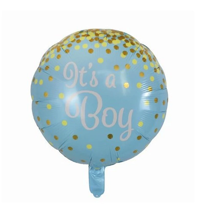 18inch Baby Shower Round Foil Balloons Princess Boy or Girl Birthday Party Decor golobs Supplies baby 1st Helium balloon
