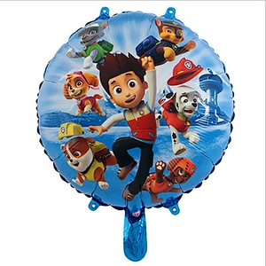 Paw petrol cartoon print kids toy foil balloon high quality round shape chinese balloonHot sale products