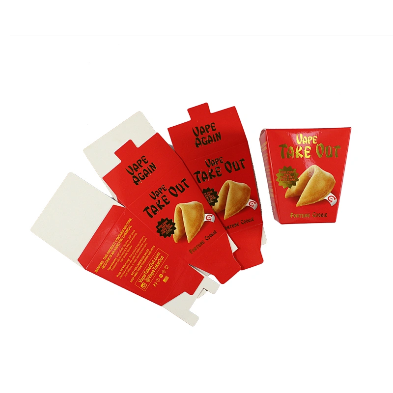 custom paper packing box foil gold stamping and trapezoid shape