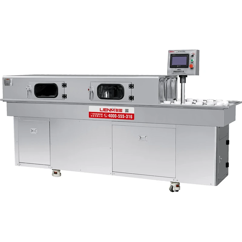Siemens Touch Screen PLC Control Water Rising Bottle Washing Machine With Spray & Air Blowing Function