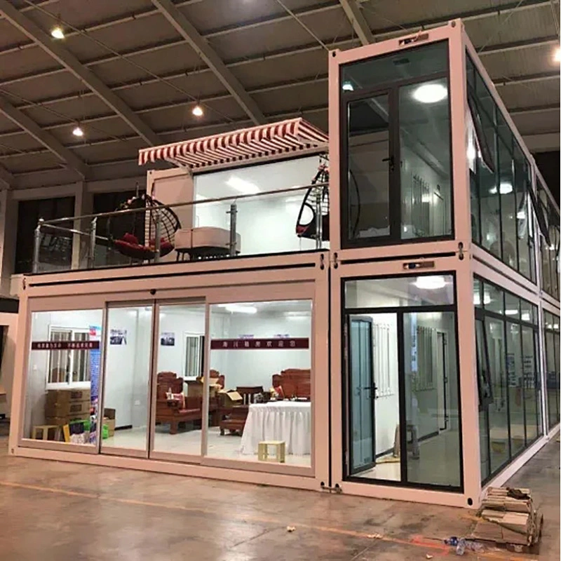 Casa contenedor asequible prefabricada de estructura de acero ligero