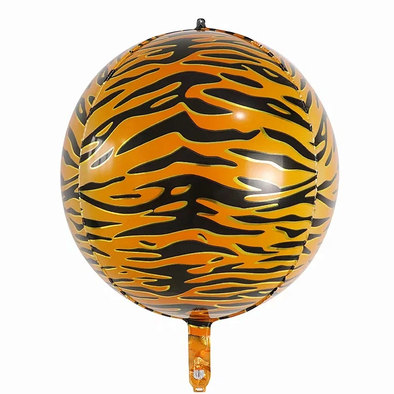 New Design 22 Inch Animal Printed 4D Aluminum Film Balloon Tiger Giraffe Zebra Balloon For Birthday Party Decoration Supplies